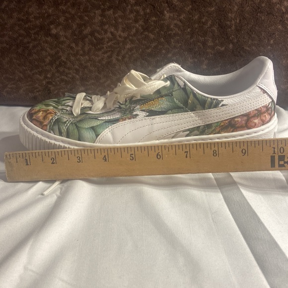 Puma Basket Platform Pineapple Gold White Trainer women Sz 7C US - Picture 12 of 13